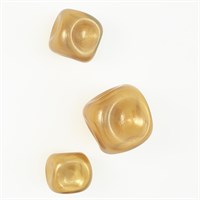 S/3 Wall Rocks - Frosted Gold w/ Amber