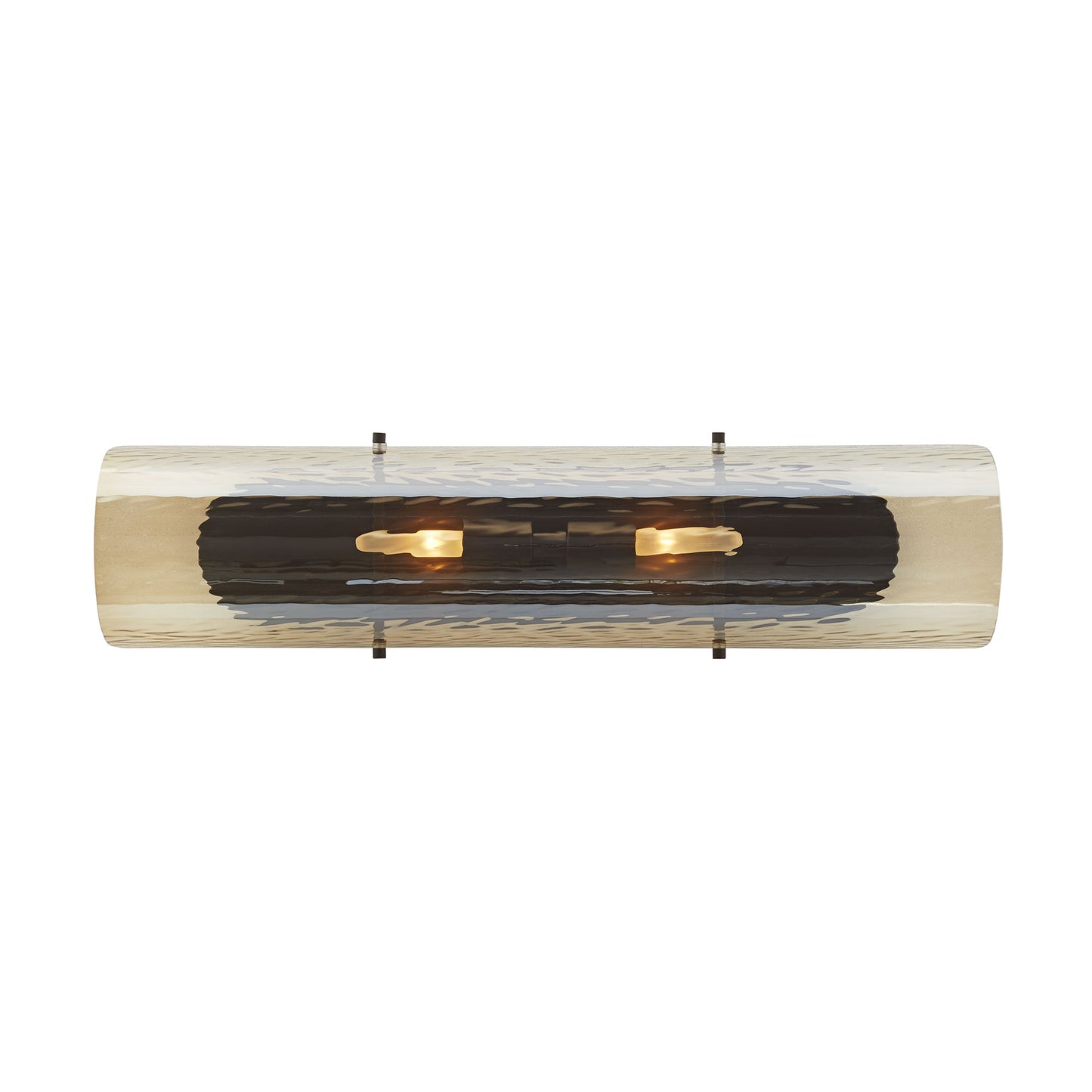 Bend Sconce - Blackened Steel, Amber Luster Glass