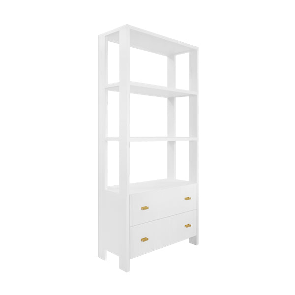 Worlds Away Davie White Etagere