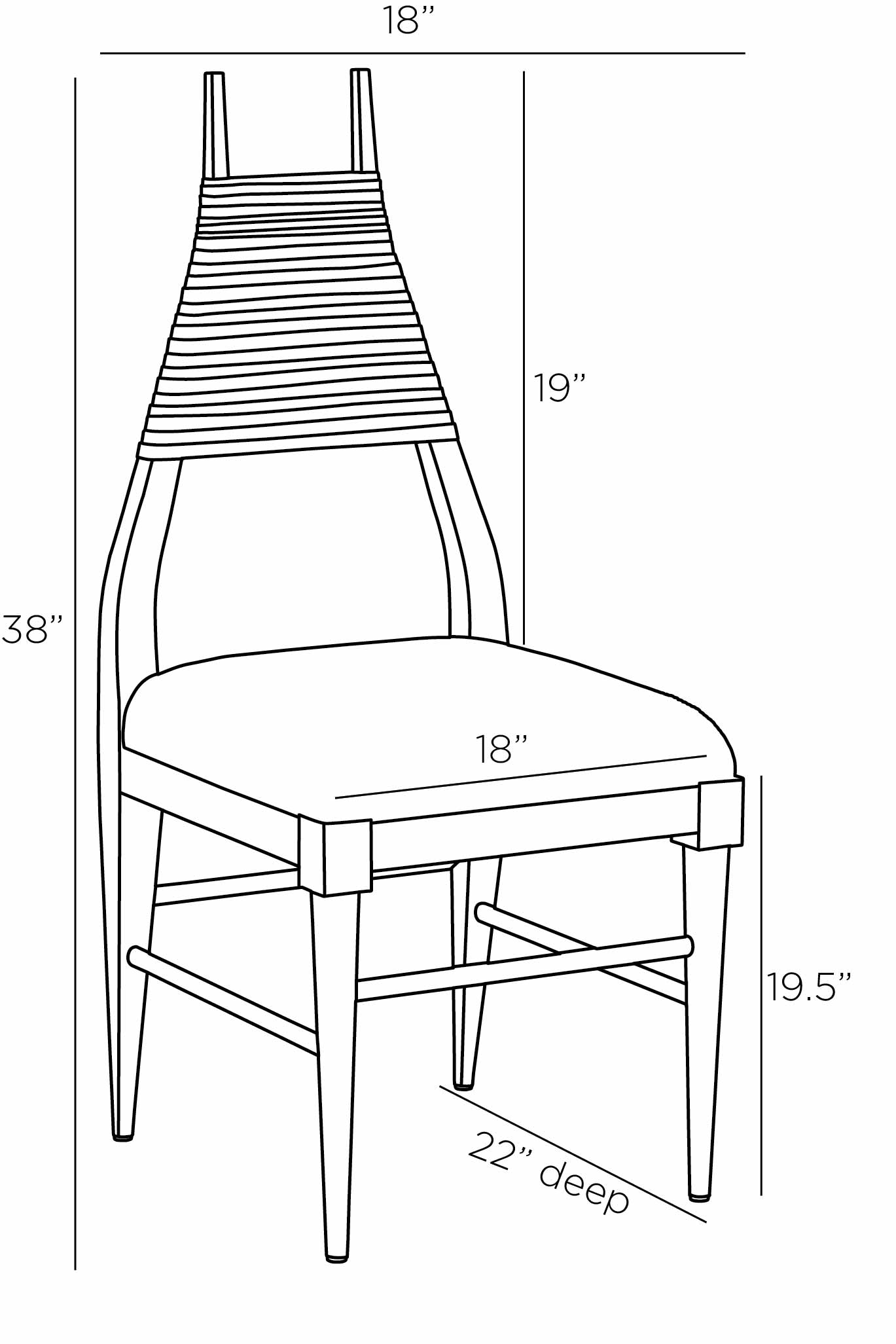 Biziki Dining Chair - Morel Leather