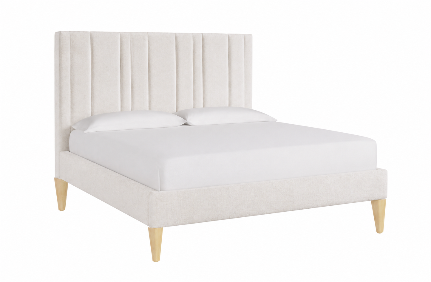 Patty W. Custom Upholstered Queen Channel Bed