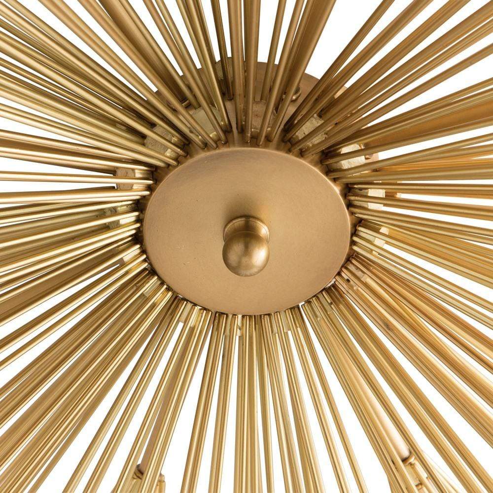 Arteriors 35" Roxanne Flush Mount  Antique Brass
