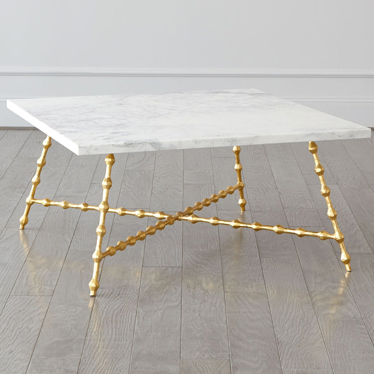 Global Views Elder Cocktail Table - Gold Leaf