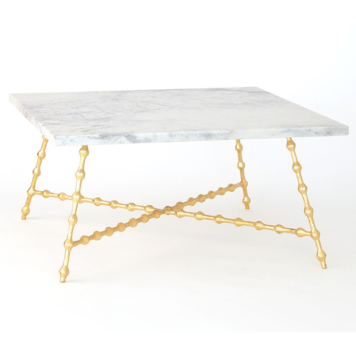 Global Views Elder Cocktail Table - Gold Leaf