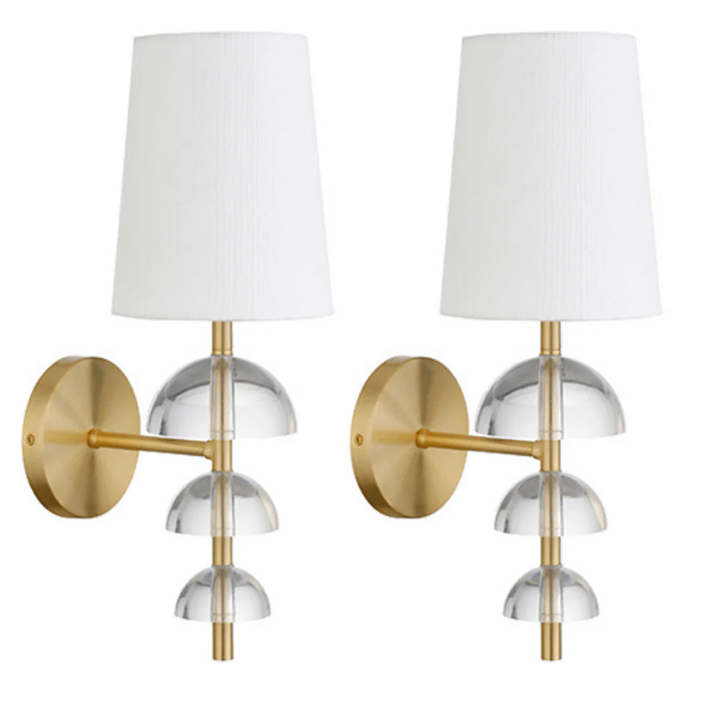 Pair Worlds Away Demi Sconces