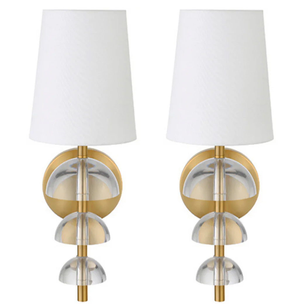 Pair Worlds Away Demi Sconces