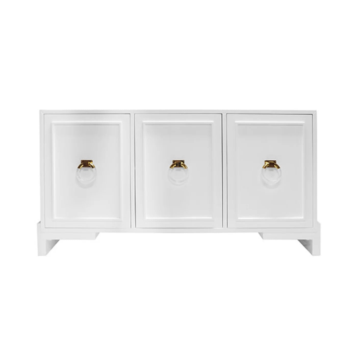 Worlds Away Lyra White Lacquer Cabient