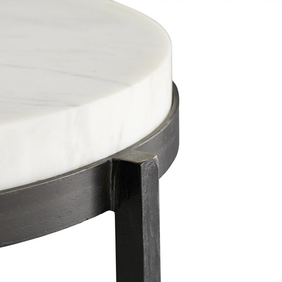 Load image into Gallery viewer, Kelsie Side Table - White Marble
